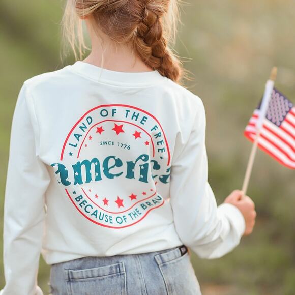 Love & Grow America Sweatshirt Size 6 - Picture 4 of 8